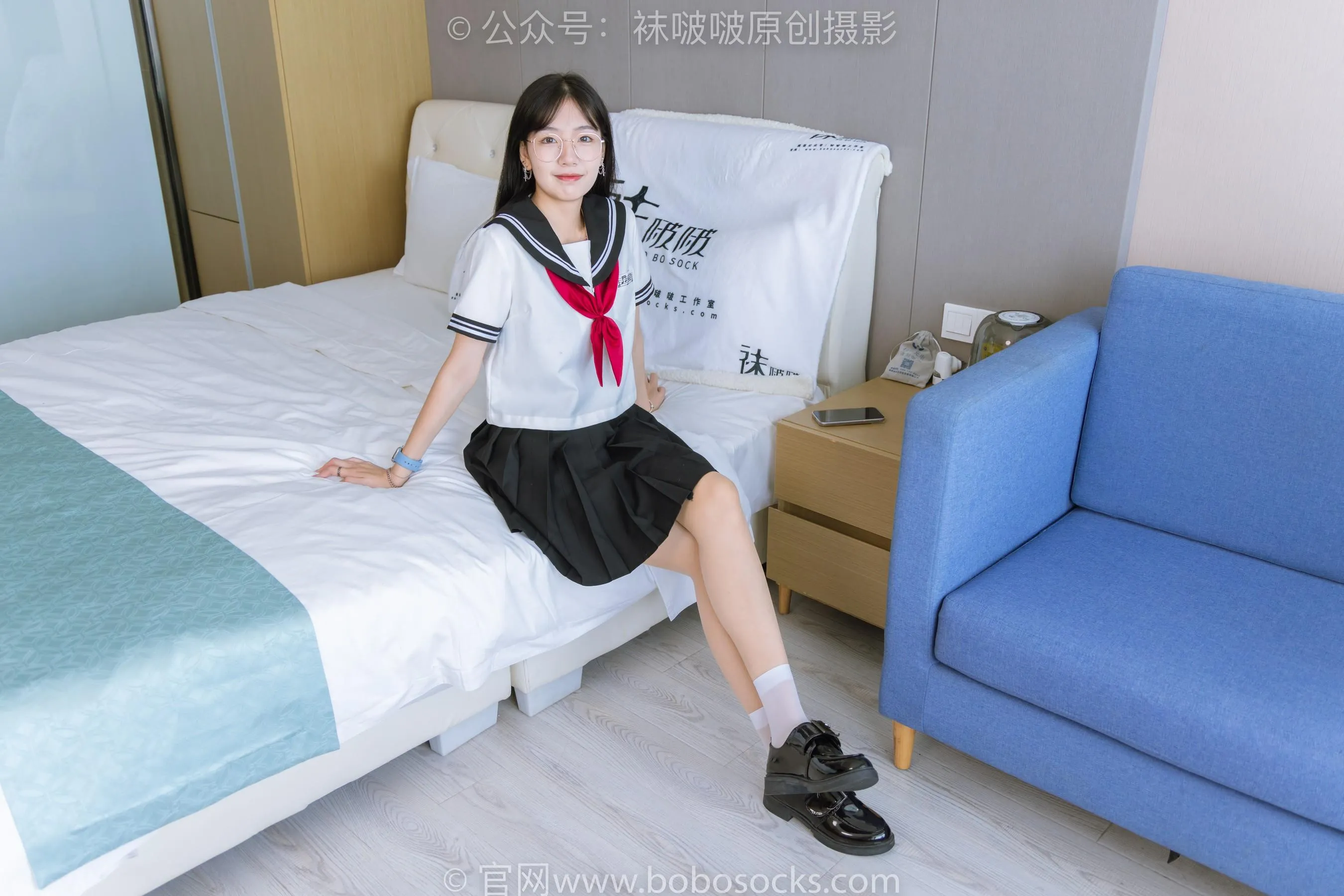 [BoBoSocks袜啵啵]NO.197 小甜豆-皮鞋、短白丝、肉丝、jk制服 [87P]插图
